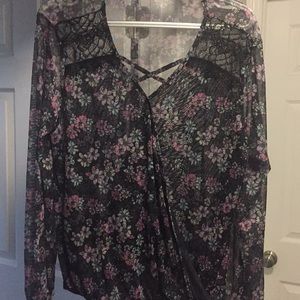 A long sleeve flower shirt